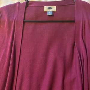 Purple cardigan